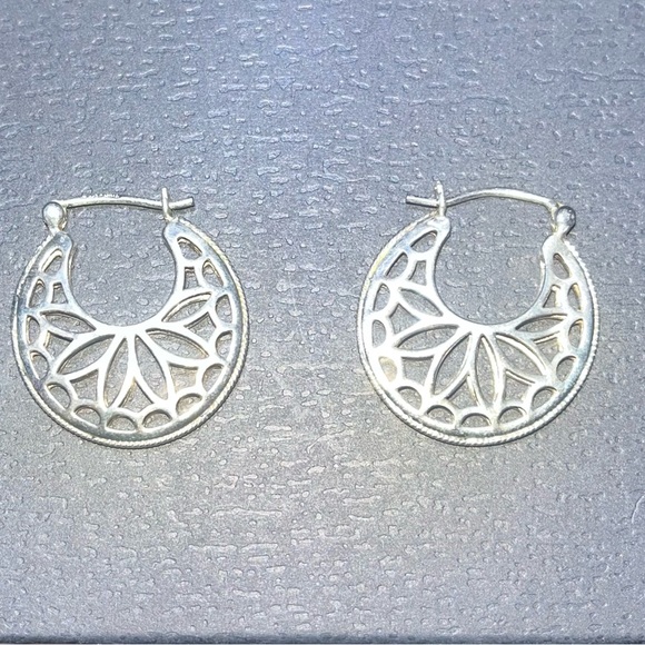 silver hoops - Picture 2 of 2